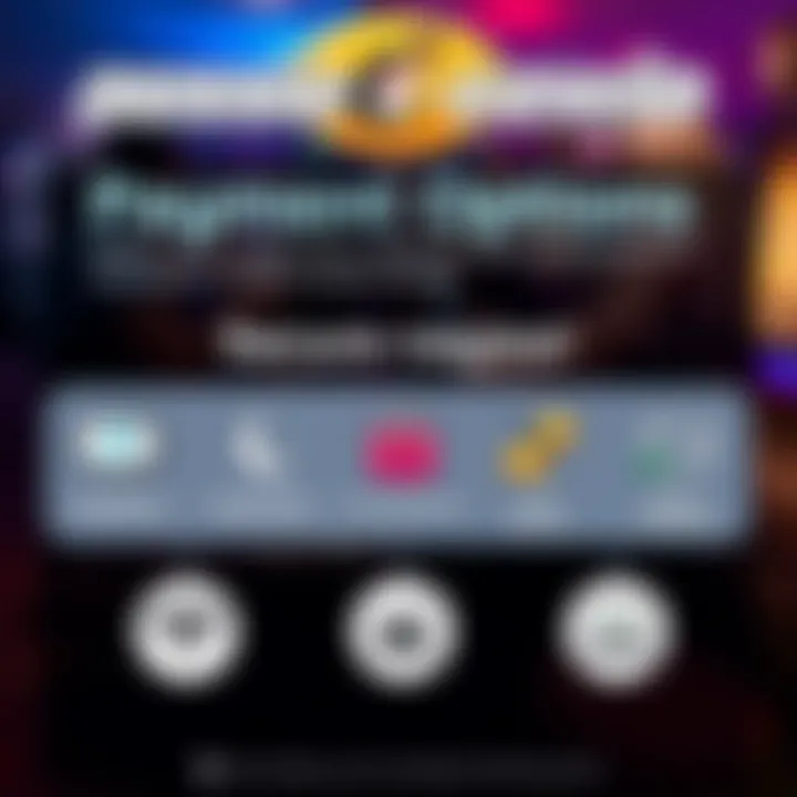 Illustration of secure payment methods available on Aussie Casino Ozwin with clear icons representing options