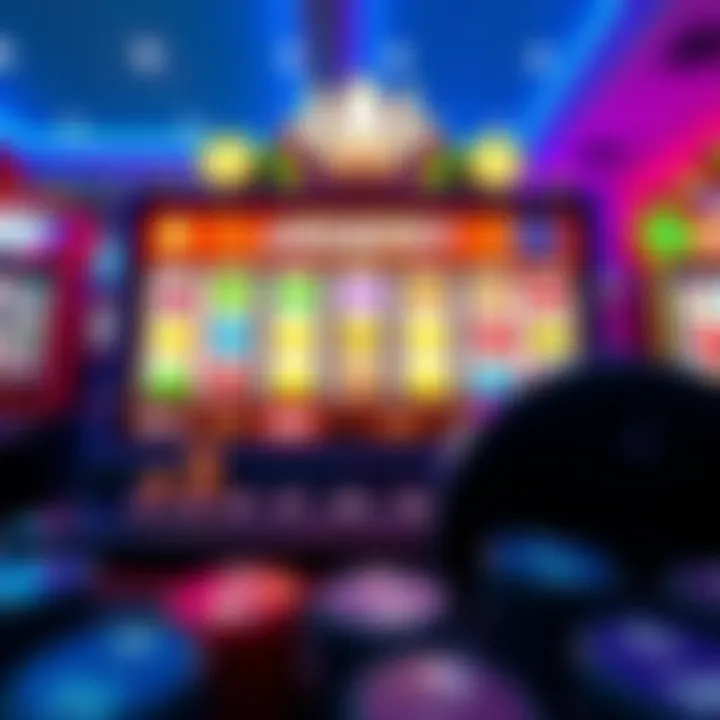 Colorful online pokie game screen showing reels with various symbols and a jackpot prize