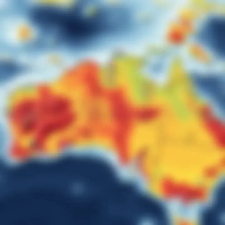 Geospatial Mapping Capabilities of OzWin Software Detailed geospatial map showing mining sites and environmental zones in Australia with data layers highlighted