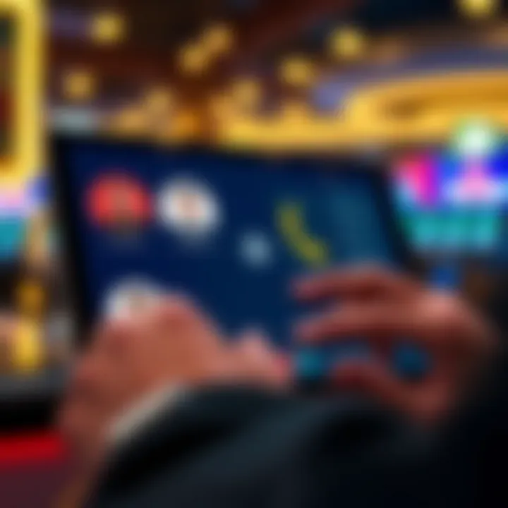 Contacting Ozwin Casino customer support through multiple communication channels on a digital device