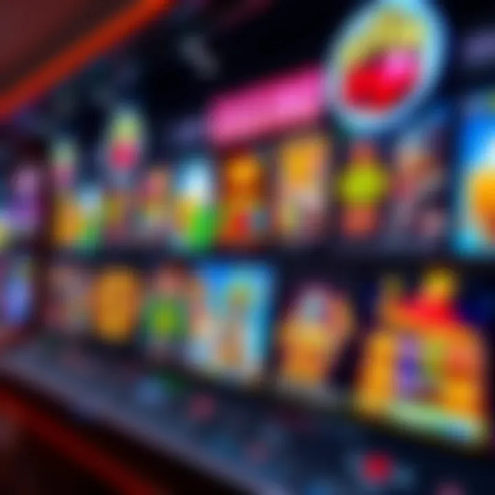 Diverse Game Selection at Logim Ozwin Casino Colorful online casino game interface showcasing various slot and table games