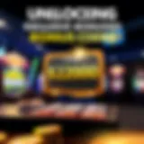 Illustration showing a digital code unlocking special casino rewards