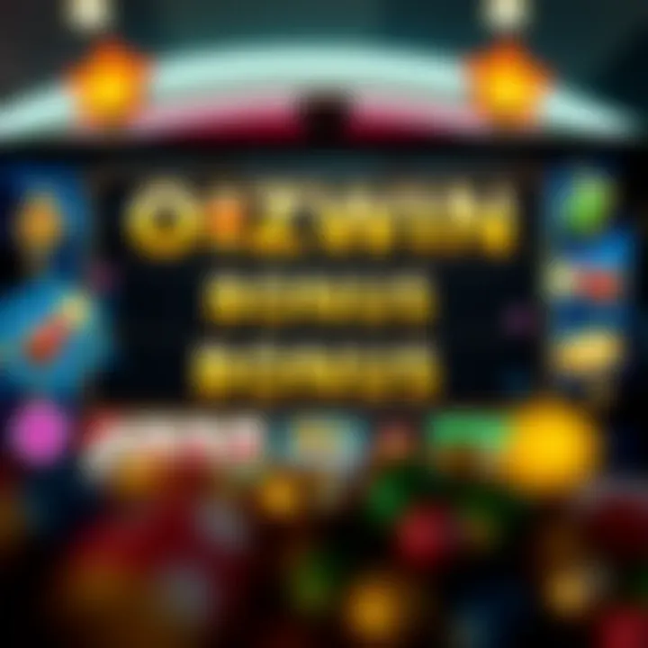 Visual Guide to OzWin Bonus Codes and Available Gaming Rewards Graphic representation of bonus codes and gaming rewards appearing on a digital screen with casino-themed icons