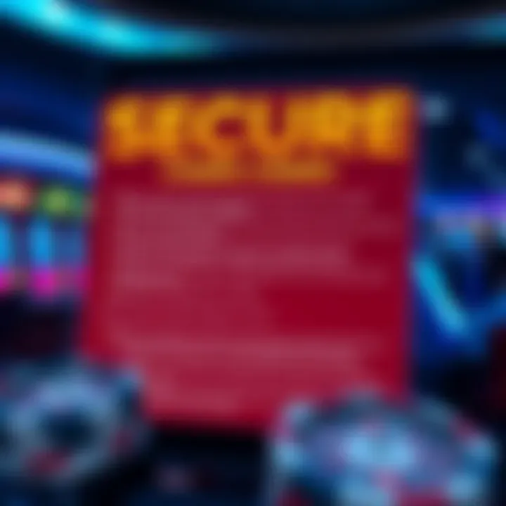 Graphic depicting a secure online casino interface with clear bonus terms and conditions displayed