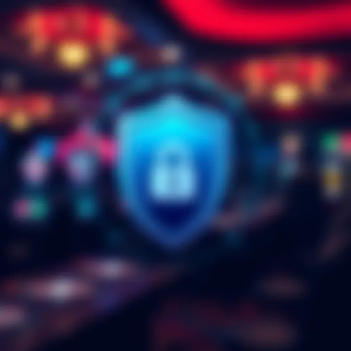 Ensuring Security During Ozwin Casino Access Illustration of secure login with shield icon representing account protection