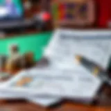 Documents including identification card and utility bill for casino account verification