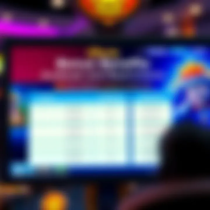 Exciting casino gaming screen highlighting bonus benefits and wagering requirements