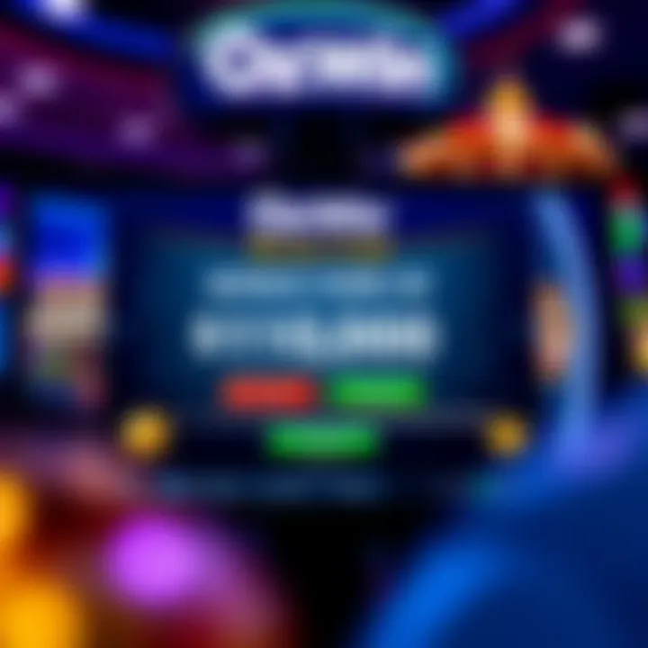 OzWin Casino Bonus Code Entry Screen Illustration of a digital casino interface showcasing bonus code entry and rewards
