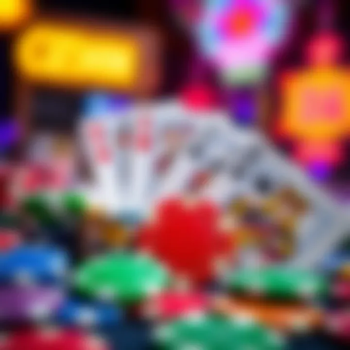 Overview of the Ozwin Casino Bonus Offer Colorful casino chips and cards representing a generous casino bonus offer