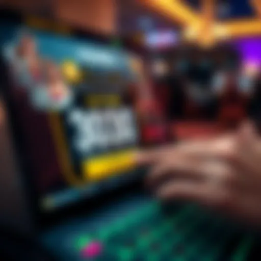 Illustration of a digital coupon code being applied on an online casino platform