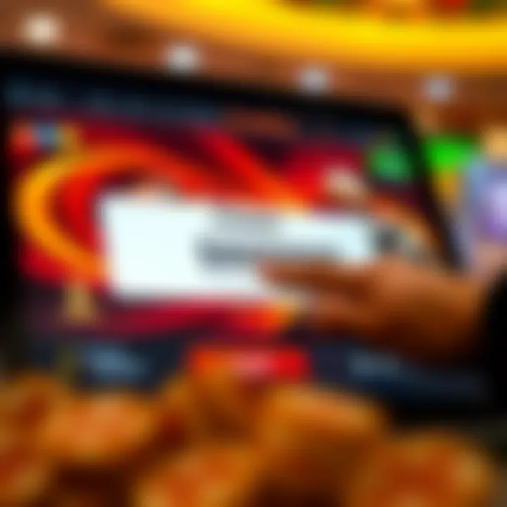 Illustration showing a digital coupon code being applied on an online casino platform