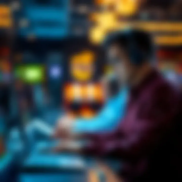 Visual representation of customer support assisting with online casino account issues