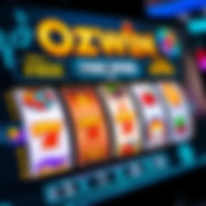 Digital interface showcasing casino reels spinning with vibrant symbols