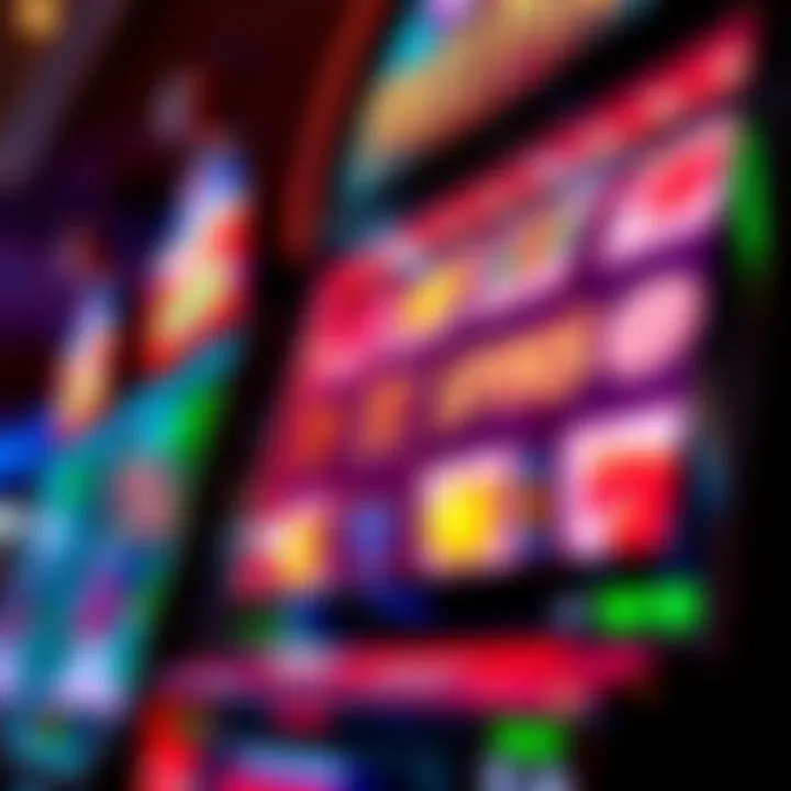 Illustration of a slot machine with glowing reels highlighting free spins feature