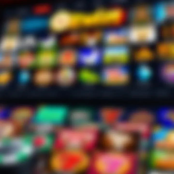 Collection of online casino game icons highlighting player options and variety