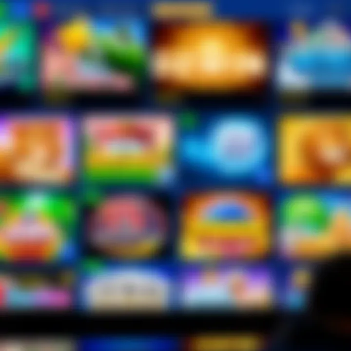 Colorful online casino interface showcasing a variety of slot games available to Australian players