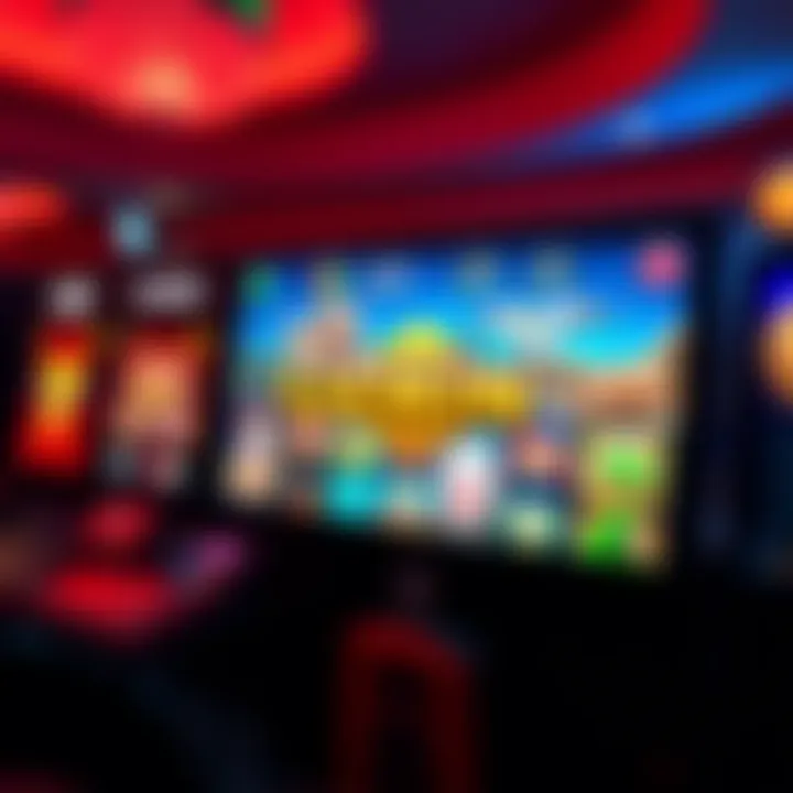 Vibrant online casino interface showcasing diverse game selections and vibrant graphics