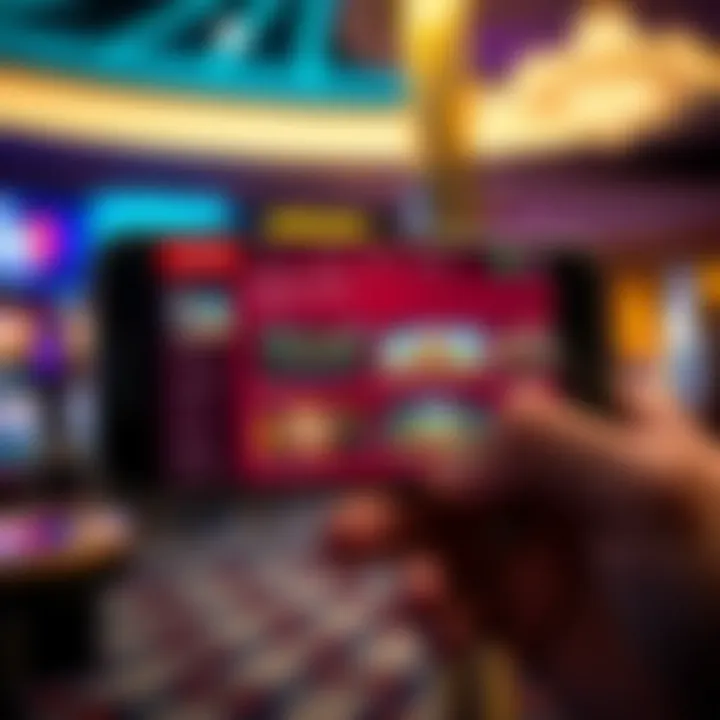 Mobile Experience and Security Features in Ozwin Casino Lobby Mobile device displaying the Ozwin casino lobby highlighting smooth navigation and security settings