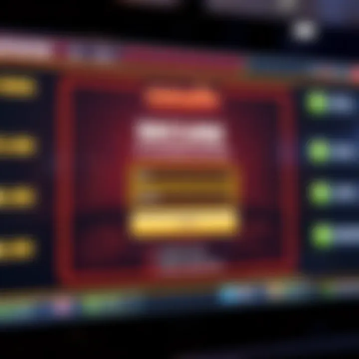 Login screen displaying secure access for Australian online casino players