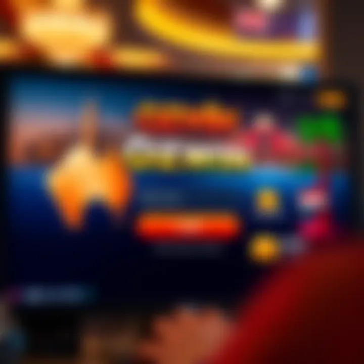 Login screen of Ozwin Casino with Australian themed interface