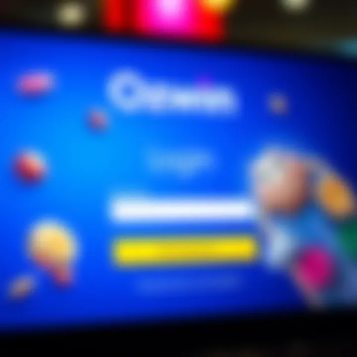 Secure login page of Ozwin Casino showing username and password fields