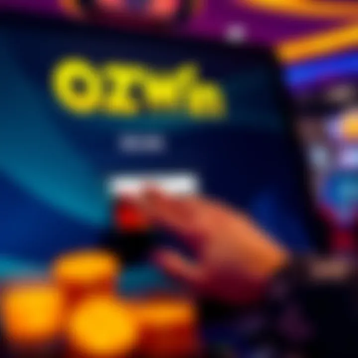 User entering secure login credentials on OzWin Casino platform