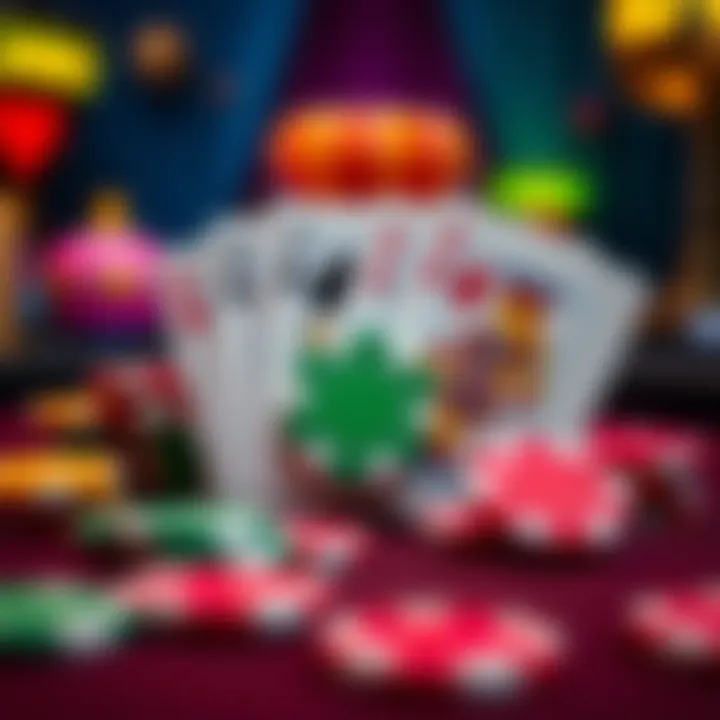 Colorful casino chips and playing cards representing a new player bonus offer at an online casino