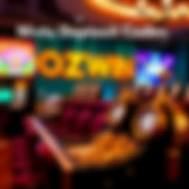 Digital promotional banner highlighting Ozwin Casino no cash deposit codes and bonus offers