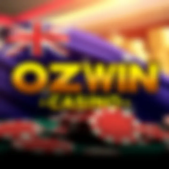 Australian Gaming Promotion for Ozwin Casino Bonus Graphic showing Australian flag with casino chips and money symbols