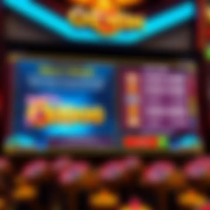 Illustration of a casino game screen highlighting bonus features and wagering details