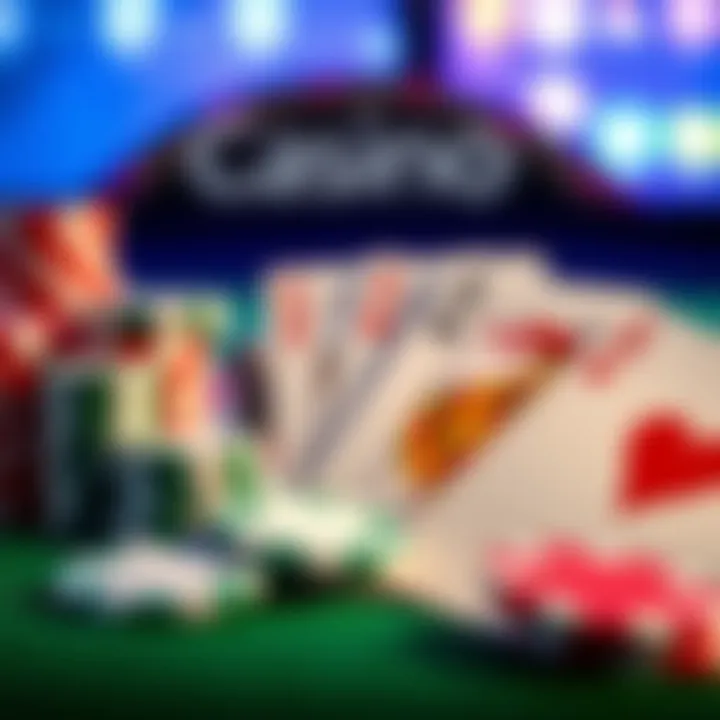 Digital representation of casino chips and playing cards symbolizing no deposit bonuses at Ozwin Casino