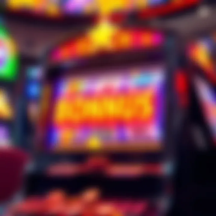Illustration of a glowing slot machine with coins and casino chips emphasizing bonus rewards