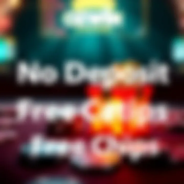 Illustration of casino chips and a glowing gift box symbolizing no deposit bonuses at an online casino