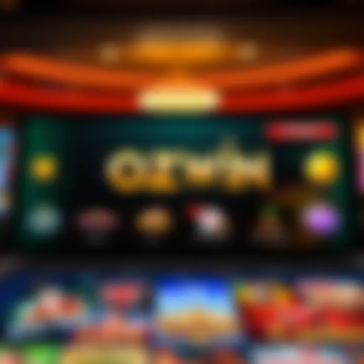 Ozwin Casino Promotional Banner Showcasing Bonus and Game Selection Digital interface displaying Ozwin Casino promotional banner with bonus details and game icons