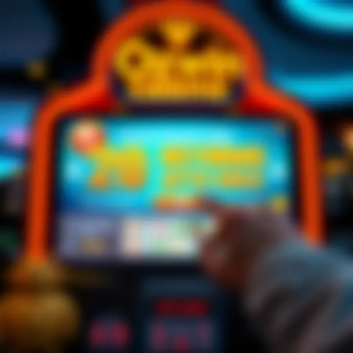 Illustration of a digital casino interface showcasing no deposit bonus codes and their activation process
