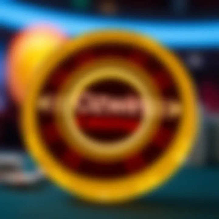 Illustration showing a glowing casino chip symbolizing no deposit bonuses at Ozwin Casino