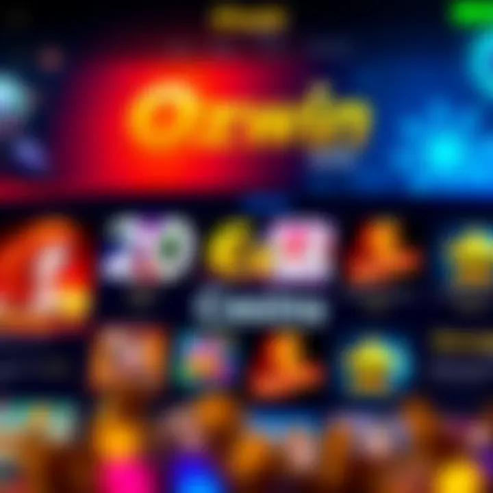 Digital casino interface showcasing bonus offer details with vibrant graphics