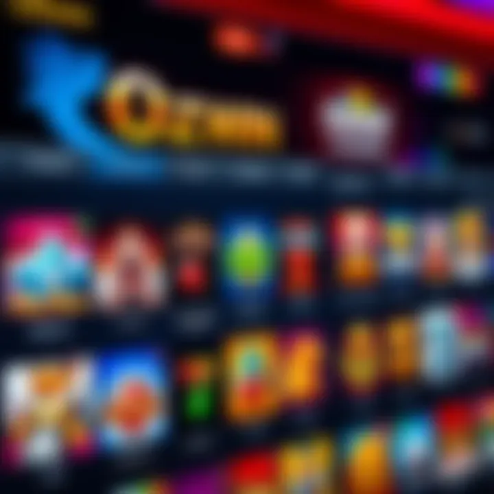 Ozwin Casino Game Selection Interface Ozwin Casino homepage showing a variety of popular online casino games available to Australian players
