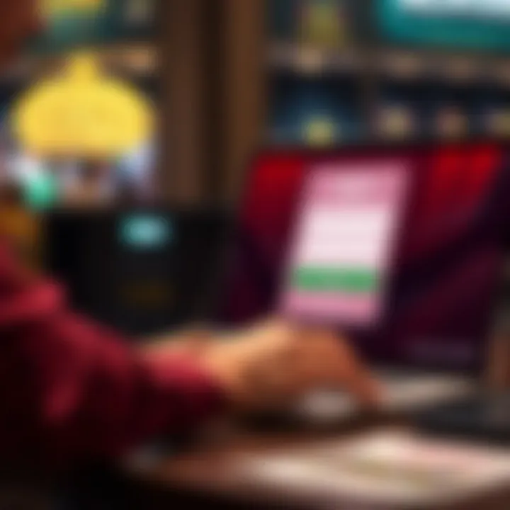 User navigating Ozwin Casino sign-up form on a laptop