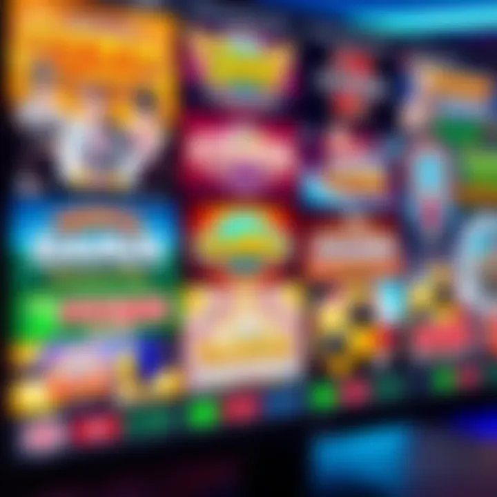 Online casino interface displaying a variety of slot and table games available for Australian players