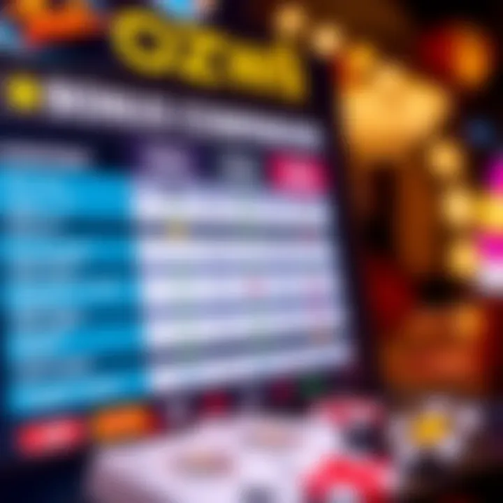Ozwin Casino Bonus Comparison with Australian Online Casinos Comparison chart illustrating how Ozwin Casino's bonuses compare with other Australian online casinos