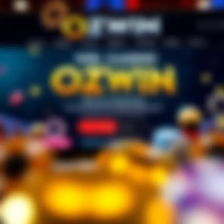 Screenshot of Ozwin Casino welcome bonus offer on website