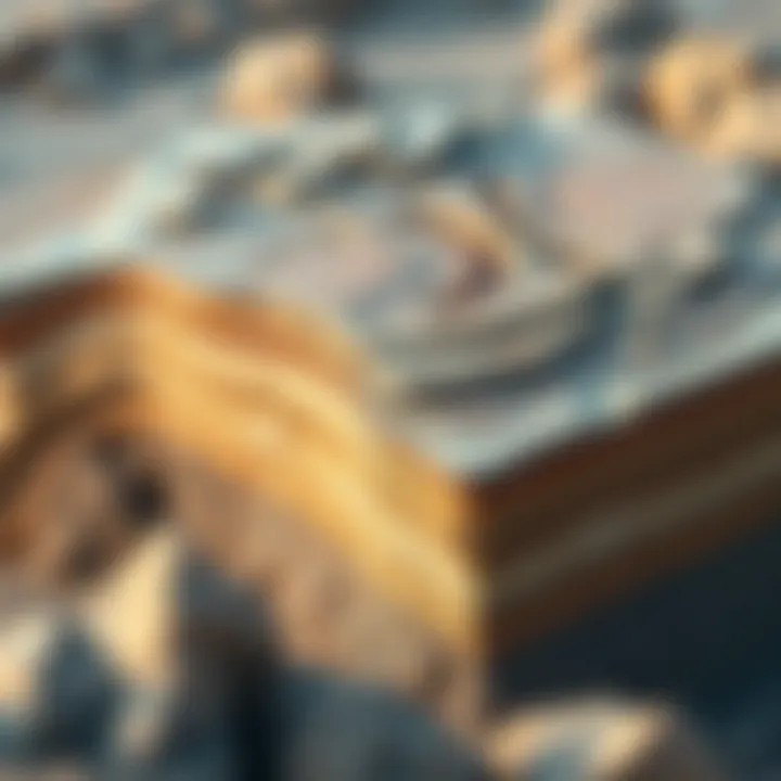 Geological cross-section showing the structure and mineral layers of the Ozwin deposit