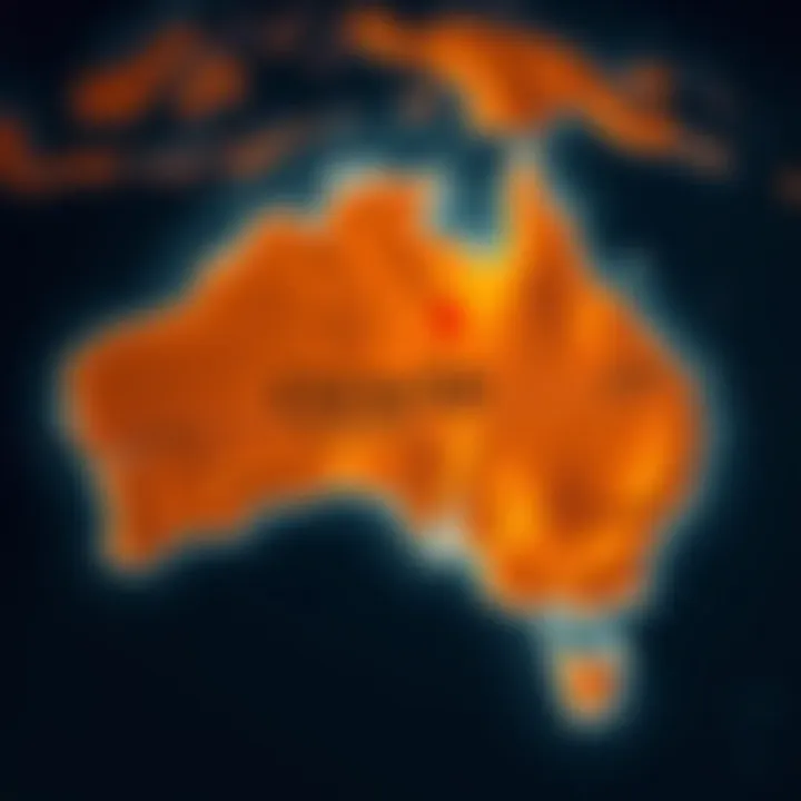 Location of the Ozwin Deposit in Australian Mining Regions Map highlighting the location of the Ozwin deposit within Australia's mining regions