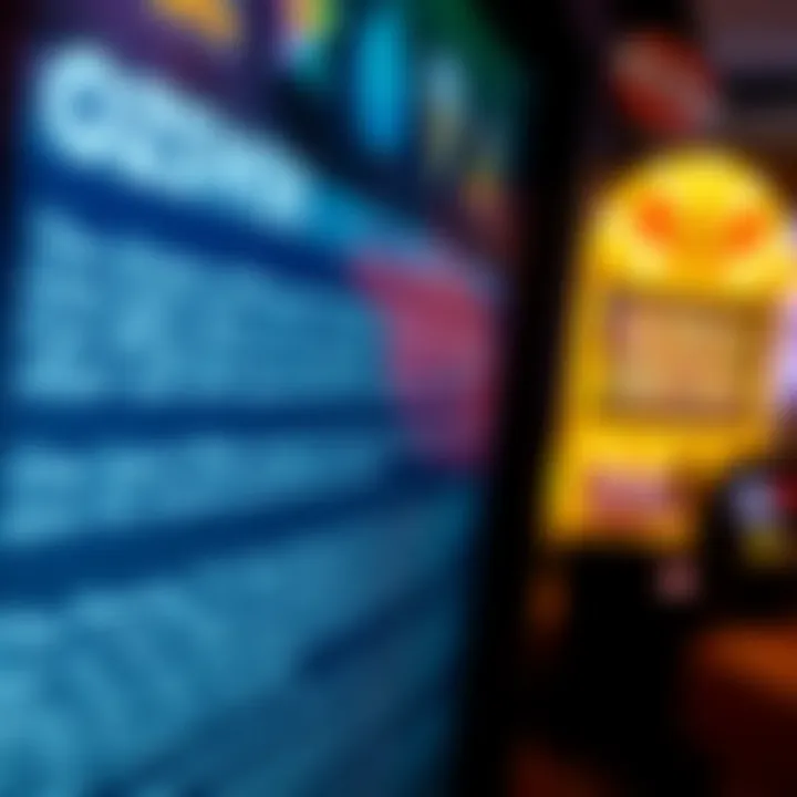 Close-up of a digital screen showing Ozwin free spins offer details and terms