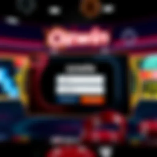 User interface showcasing the login screen of Ozwin Casino with a clear username and password entry section