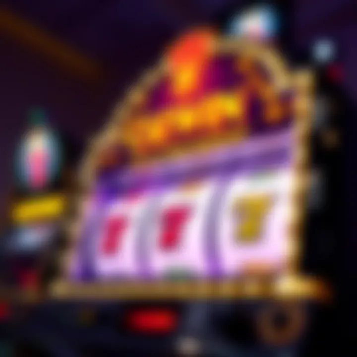 Slot machine with glowing lights representing a casino bonus offer