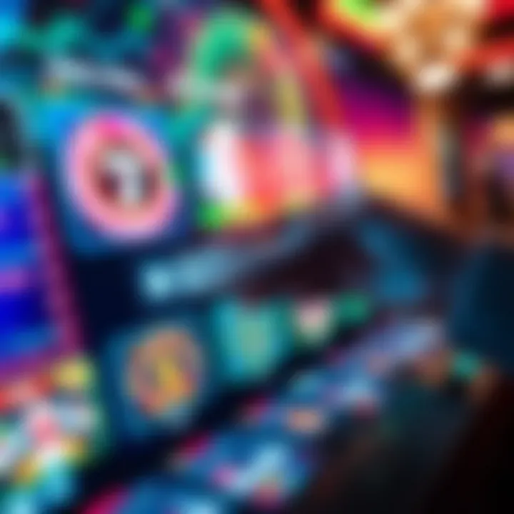 Illustration of a digital bonus code being applied on an online casino platform with bright interactive elements