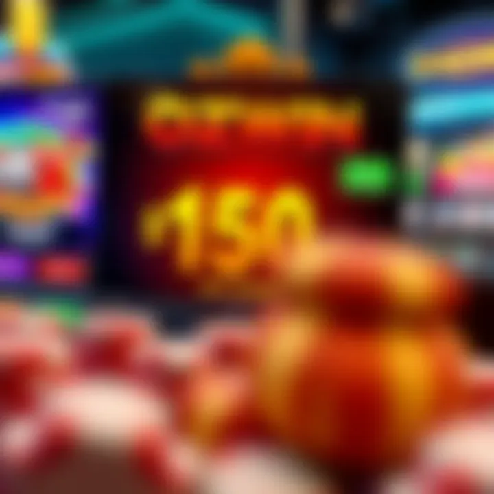 Graphic depicting an online casino interface highlighting no deposit promotions for Australian players