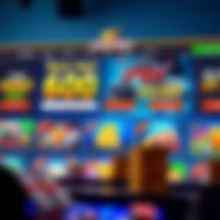 Illustration of an Australian online casino interface showcasing no deposit bonus offers